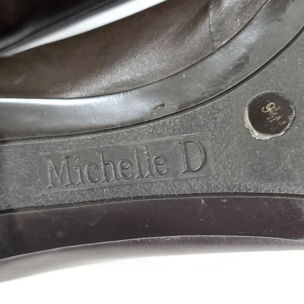 Michelle D Brown Leather Penny Loafers Quiet Luxury Woven Moc Comfort Flats 9.5M